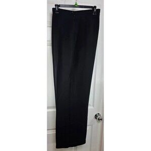 Dressbarn Black Flat Front Straight Leg Trousers - Women's Size 14